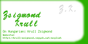 zsigmond krull business card